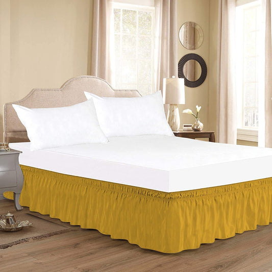 Gold Wrap Around Bed Skirt