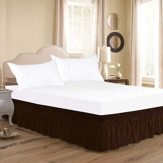 Chocolate Wrap Around Bed Skirt